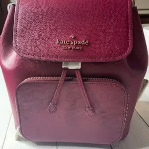 Kate spade beautiful Blackberry Preserve color  Darcy Flap Backpack NWOT Our Point of View on Kate Spade Darcy Leather Backpacks  main image 3